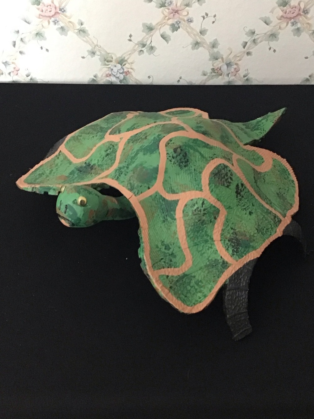 Handmade/ Painted Bobble Headed Turtle Upcycled Tire Sculpture Garden/Indoor Art
